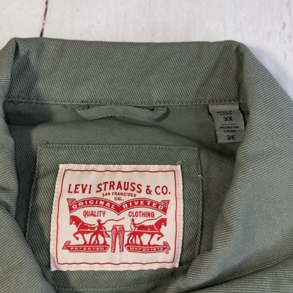 Levi's Trendy Plus Size Cropped Cotton Utility Jacket Army Green Size 3X NWT - Picture 4 of 12